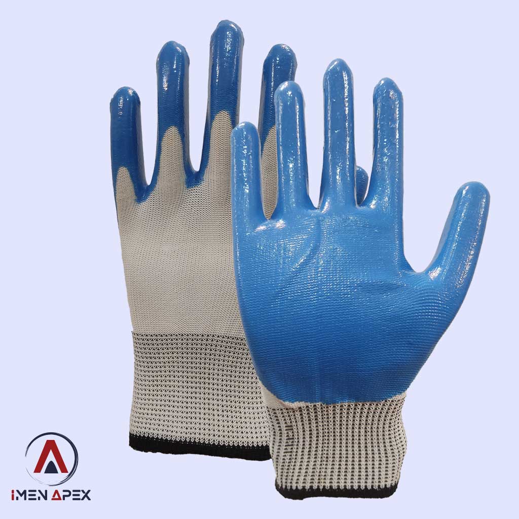 دستکش دستکش کف مواد نیتریل سفید کد 1150