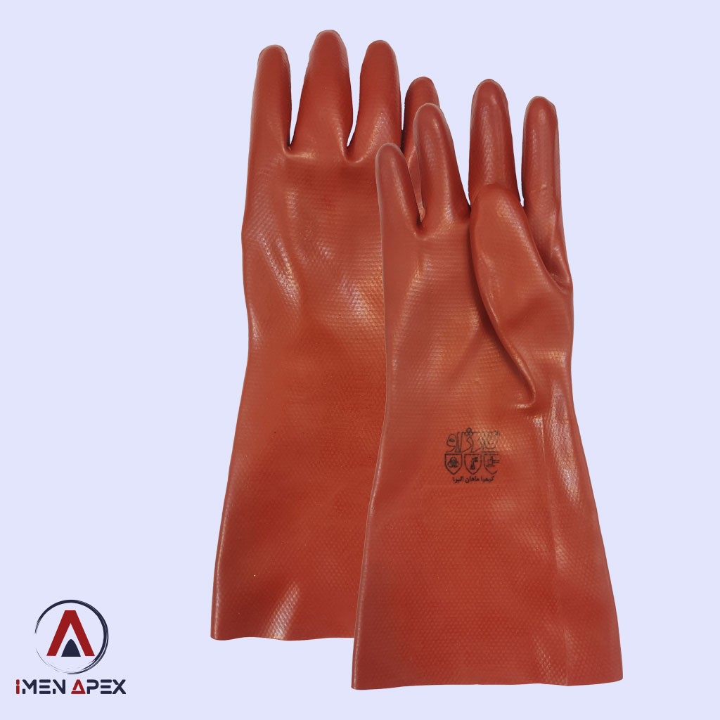 دستکش ضد اسید ساق بلند کد 1510
